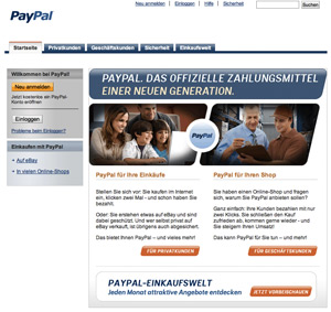 PayPal-Unterstützung